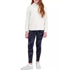 NWT Calvin Klein Jeans youth Girls 2 piece plush top & legging set WHITE S (7/8)